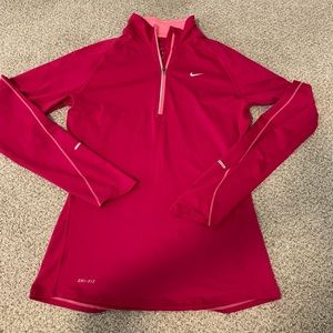 Pink Half Zip Nike Dri-Fit
